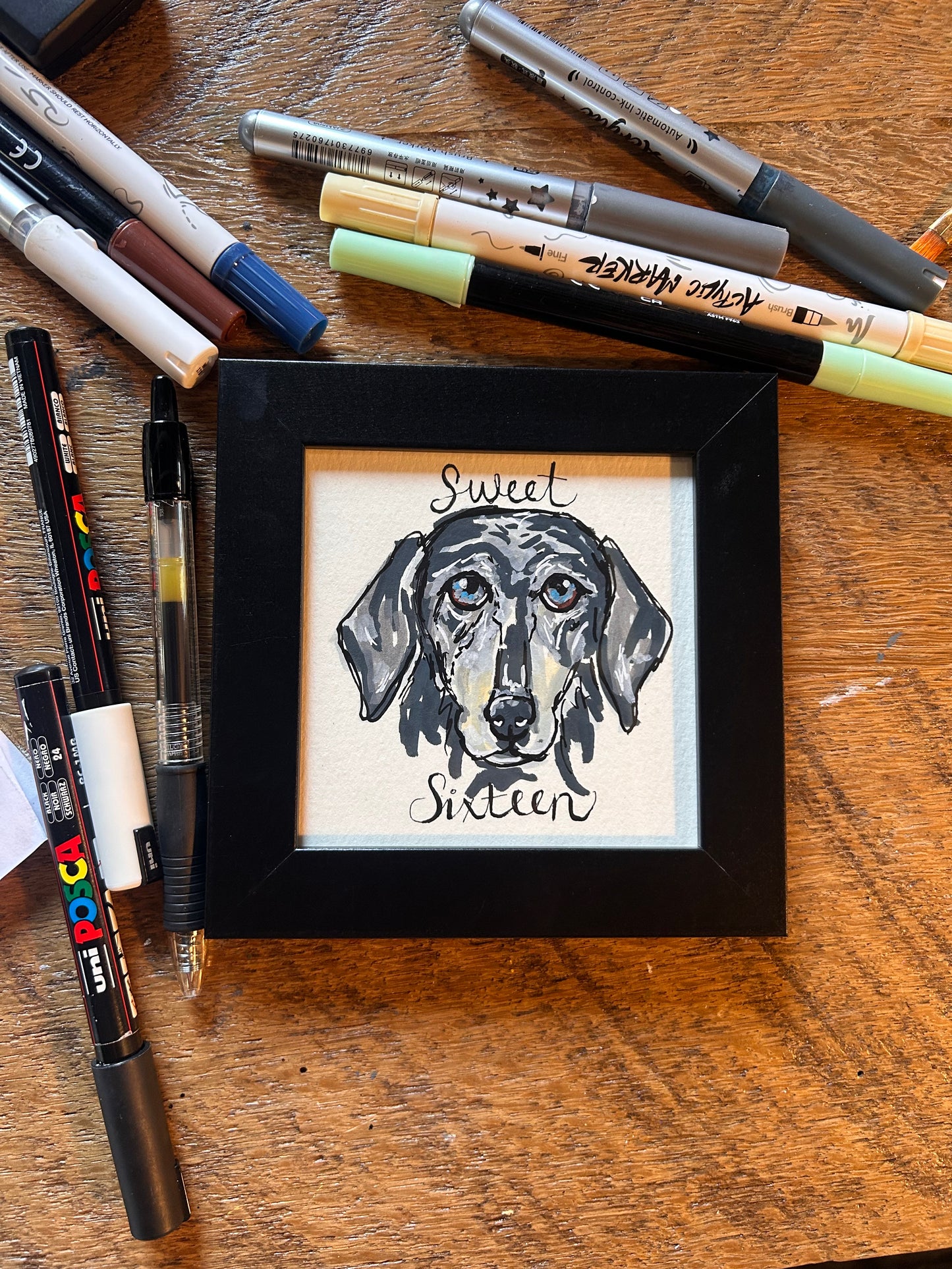 Framed Mini Pet Portrait